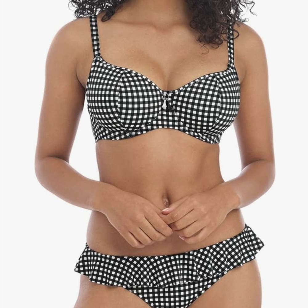 Freya Black and White Checkered Bikini